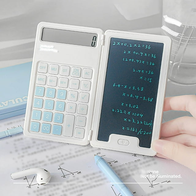 Portable Handwriting Calculator With LCD Writing Tablet Function Desktop Math Device For School Accounting Craft Tables for Adults with Storage Stationery Pens And Pencils Stationery Pens Set