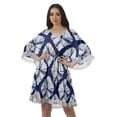 thumbnail image 1 of Moomaya Sorties de Plage Imprimées Femmes Grande Taille Robes d'Été pour Femmes Robe Courte, 1 of 6