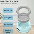thumbnail image 3 of Dog Water Bowl, Dog Bowl No Spill Dog Food Water Bowl Slow Water Feeder, Spill Proof Pet Water Dispenser Vehicle Carried Travel Water Bowl for Small Medium Dogs and Cats, 25oz/750ML, Blue, 3 of 8