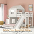 thumbnail image 6 of Bellemave Twin Over Full House Bunk Bed with Slide, Wood L-Shaped Fort Loft Bunk Beds Frame with Ladder, Floor Playhouse Bed, No Need Spring Box (White), 6 of 8