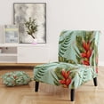 thumbnail image 5 of Designart "Tropical Foliage II" Upholstered Mid-Century Accent Chair - Arm Chair, 5 of 5