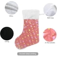 thumbnail image 3 of Coolnut Christmas Stockings Heart Valentine Light Pink 1Pack 17" Xmas Fireplace Santa Socks Christmas Tree Hanging Stocking Socks for Christmas Holiday Gift Decor, 3 of 7