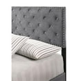 thumbnail image 7 of Maklaine Contemporary Velvet Upholstered King Bed in Gray Finish, 7 of 7