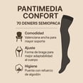 thumbnail image 4 of PANTIMEDIA CONFORT 70 DENIERS SEMIOPACA CON VALENCIANA ANCHA COLOR NEGRO, 4 of 4