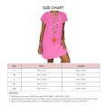 thumbnail image 3 of Vestido de manga corta con cuello en V, informal, suelto, a la moda, suave, elástico, sencillo, fluido, camisero para verano, 3 of 4