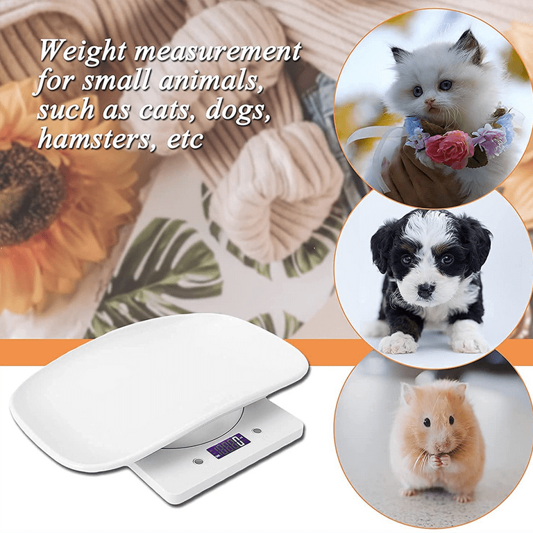 Digital Pet Scale for Puppy and Cats, Puppy Supplies Scale, Weigh Capacity, Removable Tray A Pet Scale for Adult Cats and Small Animals, Adult Unisex