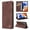 Coffee, variant on Nalacover Wallet Case for Samsung Galaxy A13 4G - Flip Purse Case with Card Holder Kickstand Suction Cup, Premium Business PU Leather Shockproof Phone Cover for Samsung Galaxy A13 4G - Coffee