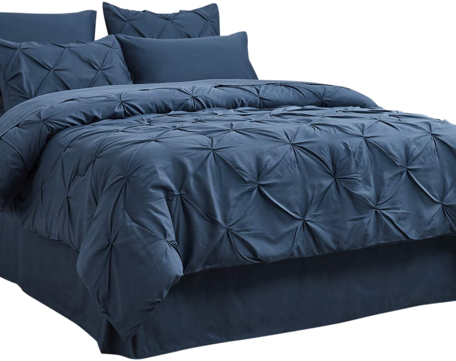 Dark Gray Comforter Set Details about   Wake In Cloud 100% Cotton Fabric with Soft Microfiber 