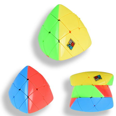GLivng  Pyramid Magic Rubik Cube 4 Color 3x3 Puzzles Educational Special Toys Develop Brain and Logic Thinking Ability Teaser Toy Game Dumpling Mastermorphix Magic Cube Best