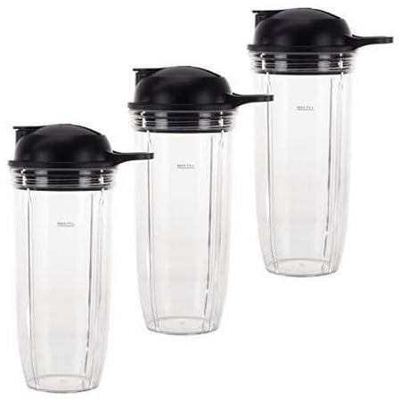 

3 Pack 32 Oz Cup And To-Go Lid Replacement Parts Compatible With Pro 1000 Blender