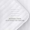 thumbnail image 3 of Noble Linens 3 Piece White Stripe Stitch Quilt Set, Twin / Twin XL, 3 of 6