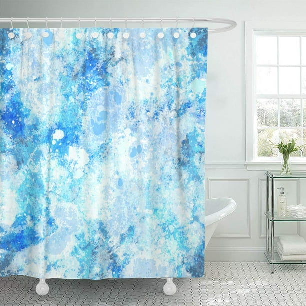 Ksadk Abstract Icy Blue Frozen, Artistic Shower Curtains