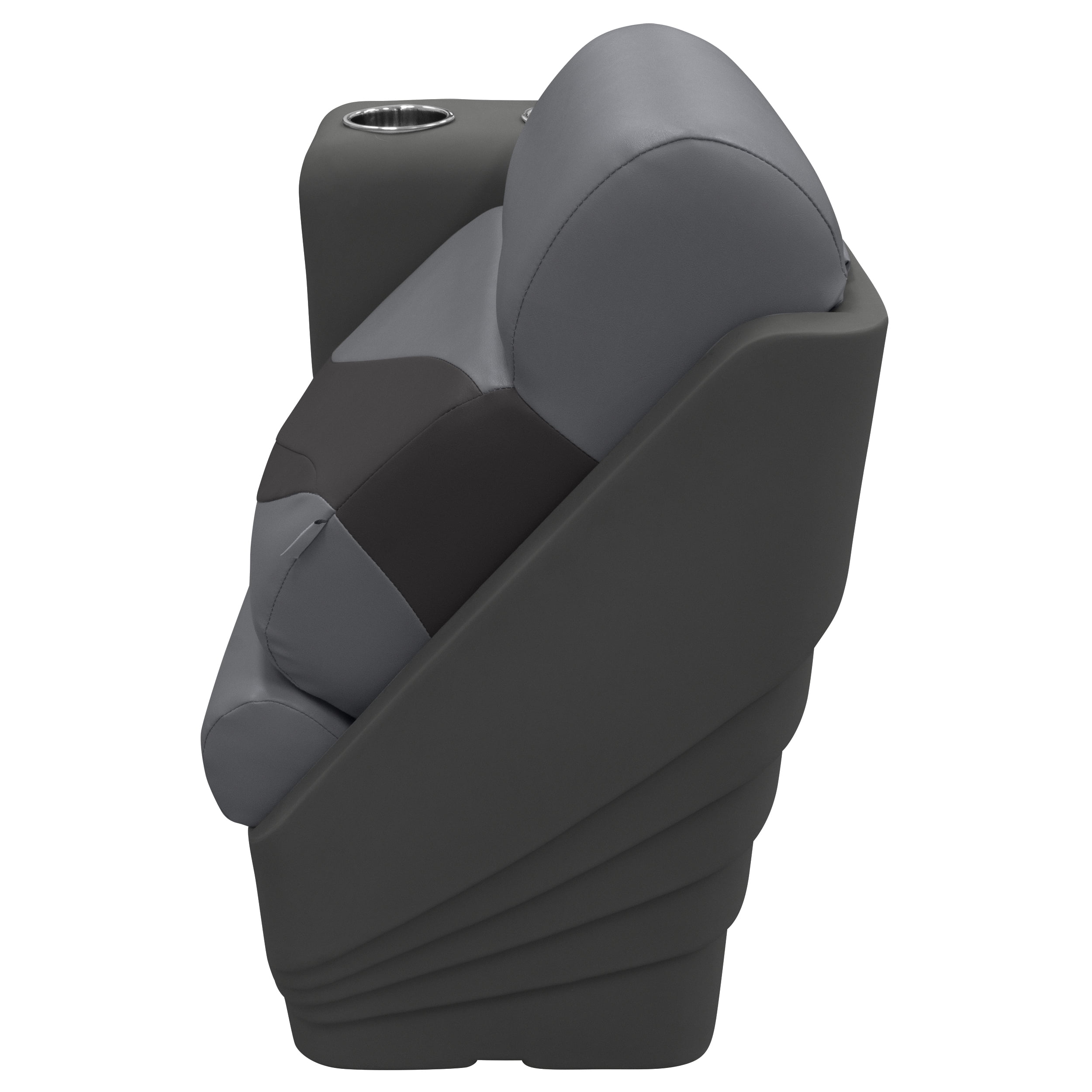 Wise BM13006L-1890 Premier Series Pontoon Lean Back Recliner - Left Radius, Slate / Dark Neutral