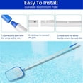 thumbnail image 4 of Pool Skimmer - Pool Skimmer Net with 5 Section Adjustable Telescopic Aluminum Pole, 23''- 60'', Pool Net Skimmer Rake with Ultra Fine Mesh , Pool Leaf Skimmer for Swimming Pools, Spas, Hot Tubs, 4 of 8