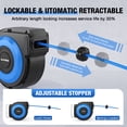 thumbnail image 4 of AUOSHI Retractable Air Hose Reel Air Compressor Hose Reel Automatic Rewind with 3/8 IN x 50 FT Hybrid Air Hose 5 ft Lead in Max 300PSI Wall Mount Enclosed Air Reel, 180° Swivel Mount, 4 of 9
