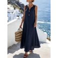 thumbnail image 6 of Blue Dress Black Trim Casual Summer Vacation, 6 of 8