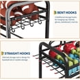 thumbnail image 4 of Riedhoff Sports Equipment Organizer 48 x 15.7 x 49.5", Ball Storage, Bat Holder & Hooks, Black, 4 of 7