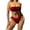 Red B, variant on ZQUUVOU Women's Strapless Bandeau Bikini Set Solid Color Two Piece Bikini Adjustable Tie Back Sides Swimsuit Set White
