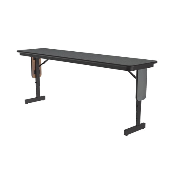 Adjustable Height 3/4" High Pressure Folding Seminar Table in Montana Brown