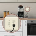 ENERLITES Combination Toggle Light Switch/Duplex Receptacle Outlet Wall Plate Cover, Midsize 2