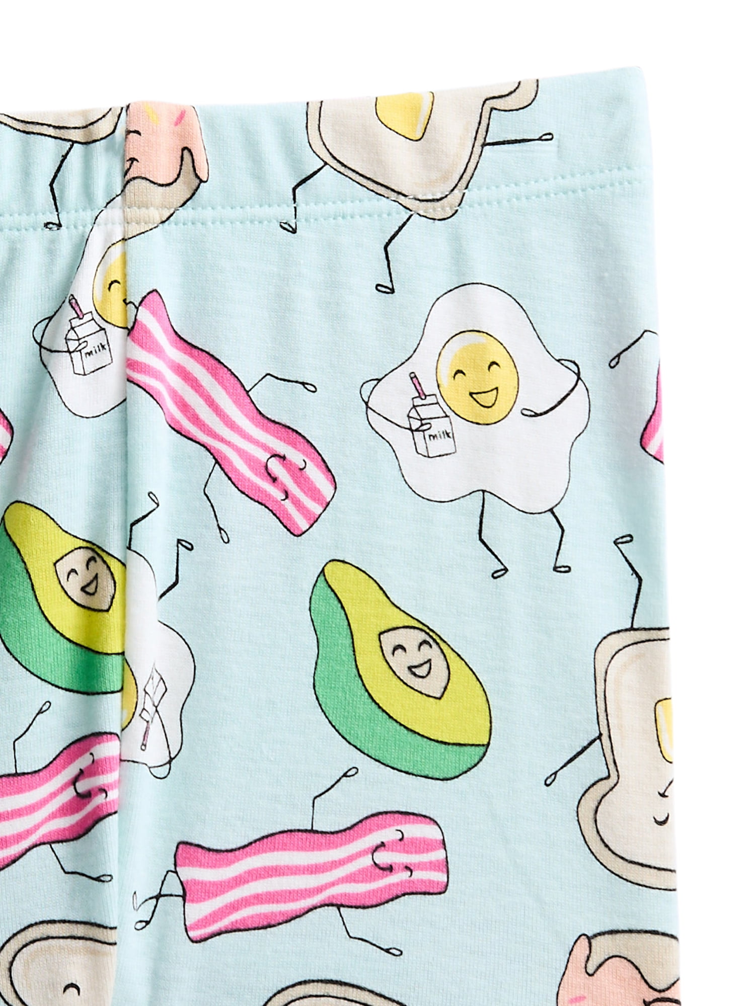 Wonder Nation Toddler Girls Short Sleeve Tee and Shorts Cotton Pajama Set, 2-Piece, Sizes 12M-5T