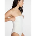 thumbnail image 5 of Time and Tru Women's and Women's Plus Eyelet Bandeau One Piece Swimsuit with Side Shirring, Sizes XS-3X, 5 of 6