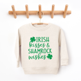 thumbnail image 2 of Bump and Beyond Designs St. Patrick's Day Shirt Toddler, Shamrock Wishes Sweatshirt (Natural 2T), 2 of 5