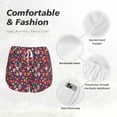 thumbnail image 6 of Picia Apricot color Skull flower Pattern Women's 2 in 1 Athletic Running Shorts High Waisted Workout Casual Gym Sweat Shorts with Comfy Liner Zipper Pockets-X-Large, 6 of 9