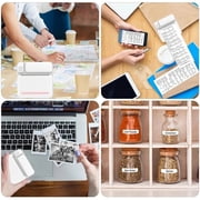 Portable Mini Thermal Printer, Bluetooth Pocket Printer for Stickers and Notes, Inkless Printing Device with Paper Roll, Rechargeable Handheld Printer for Label Making, Barcode & Templates