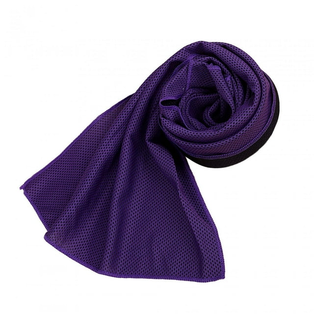 Serviette Rafraîchissante Serviette Anti-Transpiration, Séchage Rapide Soulagement Instantané, Serviette, Serviette Fraîche Serviette Glacée pour Voyage Temps Chaud Sports Randonnée Gym violet