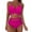 01-Hot Pink, variant on Dezsed Women High Waisted Bikini Sets V Neck Tummy Control Swimsuits Two Piece Bathing Suit Push-Up Padded Swimwear Army Green XL