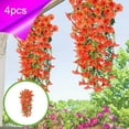 thumbnail image 1 of Sauces Artificiales de Ratán, Plantas Verdes | Decoración para Bodas | Naranja | 4 Unidades | Plástico | 76 Cm, 1 of 6