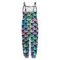 thumbnail image 3 of MIASHUI Girls Clothes Sleeveless Print Rompers Casual Loose Long Wide Leg Jumpsuit Outfits,Multicolour,5-6 Years, 3 of 5