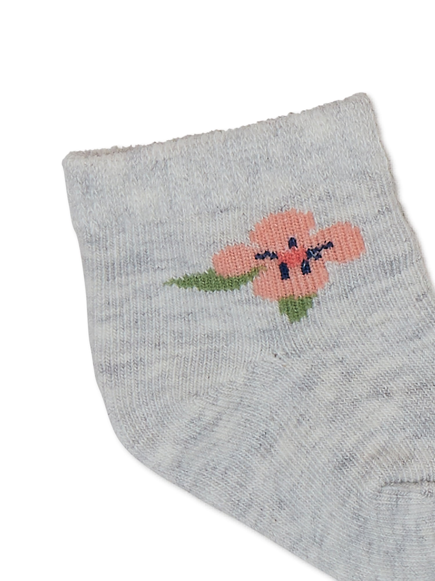 Carter's Child of Mine, Infant Baby Girl Bird Crew Socks, 6 Pack, Sizes Newborn-6 Months