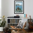 thumbnail image 4 of Art.com Seattle, Washington Skyline - Lantern Press Original Poster Art Print by Lantern Press, Black Frame Wall Art, 32" x 44", 4 of 5