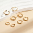 thumbnail image 5 of APSVO 4 Pairs 18K Gold Plated Hoop Earrings for Women Small Huggie Cartilage Post Hypoallergenic Earrings Set for Multiple Piercing Birthday Valentines Day Jewelry Gifts Her Teen Mom Adults Ideas, 5 of 5