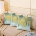 thumbnail image 5 of Green Teal Golden Reversible Throw Pillow Covers 18 x 18-Inch Kids Stripes Pillow Covers Home Decor for Boys Geometric Abstract Art Square Cushion Covers Set of 4 Modern Art, 5 of 6