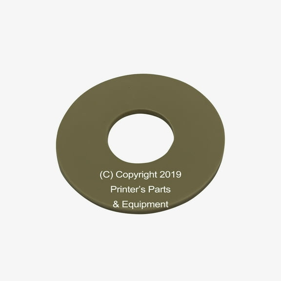 Flat Rubber Disc for Heidelberg 1 1/4 x 1/2 x 1/16 / 31.8 x 12.7 x 1.6mm Qty 50