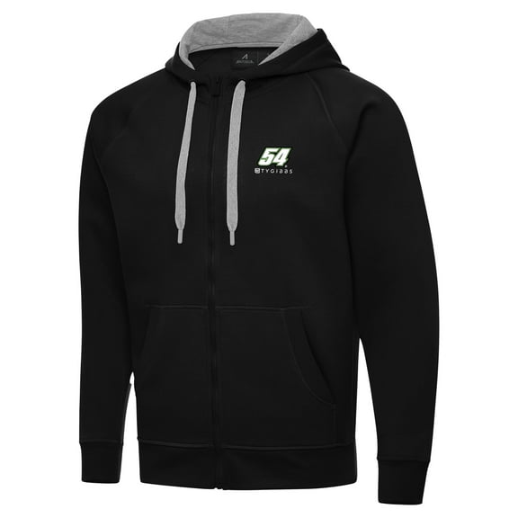 Men's-Antigua Black Ty Gibbs Victory Full-Zip Hoodie
