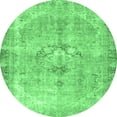 thumbnail image 1 of Ahgly Company Indoor Round Persian Emerald Green Traditional Area Rugs, 7' Round, 1 of 4
