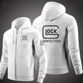 thumbnail image 3 of Glock Perfection Shooting chaqueta de manga larga con capucha para hombre con cordón cierre de cremallera Color sólido sudadera Casual ropa 2024, 3 of 5