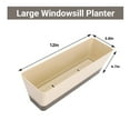 thumbnail image 2 of QZS Modern Plastic Plant Pot,12x3.8x4.6In Durable Flower Box with Drainage Holes for Garden,Balcony,Indoor,Outdoor,1Pack, 2 of 6