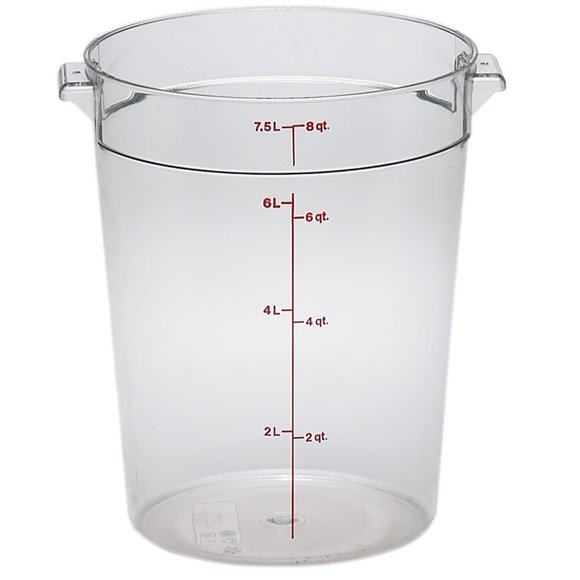 Contenedor de almacenamiento de alimentos Cambro Camwear 8L de policarbonato transparente