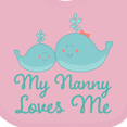 thumbnail image 4 of Inktastic Nanny Loves Me Grandchild Whale Boys or Girls Baby Bib, 4 of 4