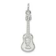 KAZI LUXURY Sterling Silver Guitar Charm