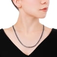 thumbnail image 5 of Cadena Collar Barbada Unisex 5mm Negro 60cm Chapa de Oro 18K Ametrinaa, 5 of 5