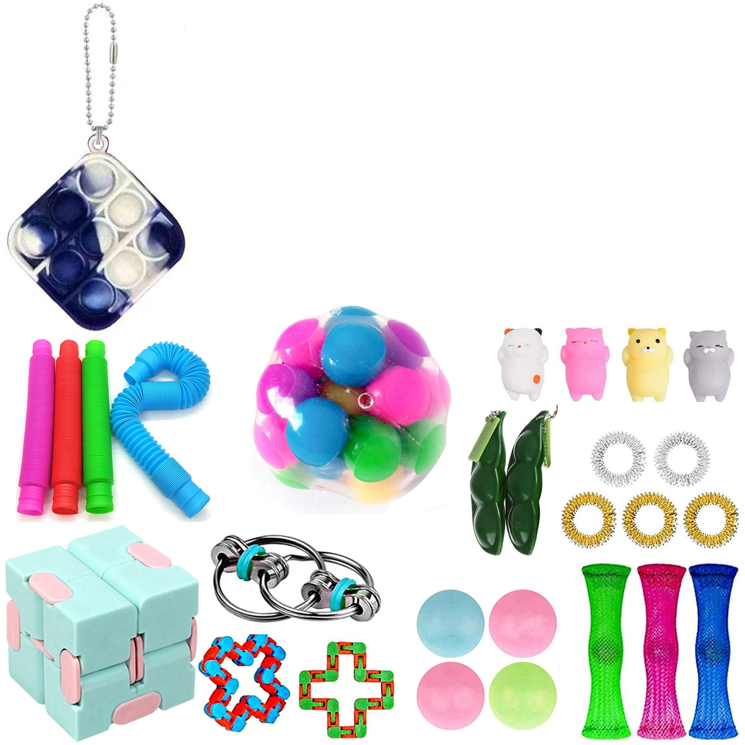 10Pc Figit Fidget Sensory Bundle Toys Tools Stress & Anxiety Relief Kids Toy UK 