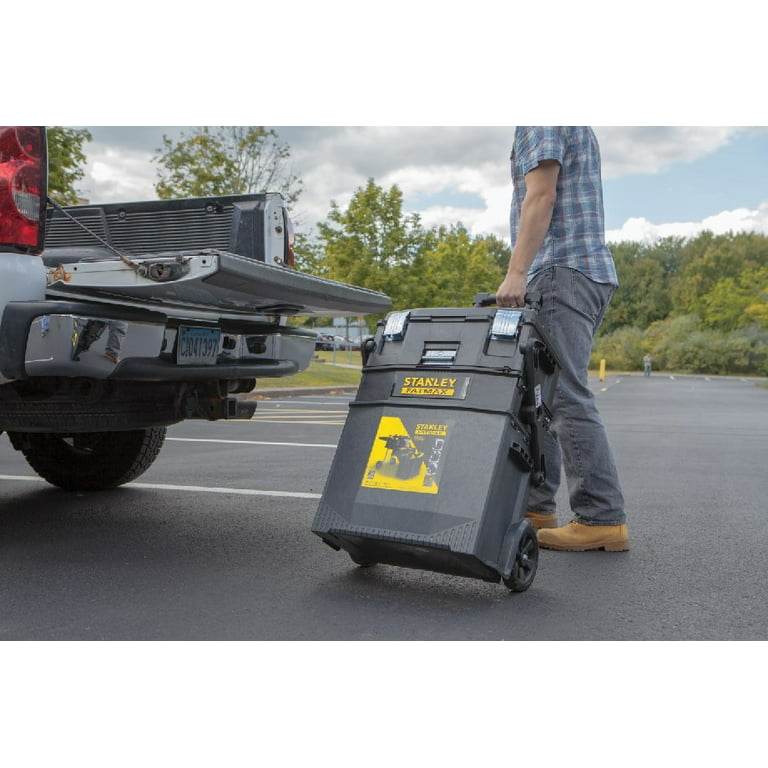 FatMax Stanley tool chest on wheels. Use this for car camping. Organizes  items: kitchen, bath supplies, things…