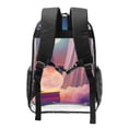 thumbnail image 2 of Honeii Dreamy Moonlit Window Print Clear Backpack Heavy Duty Transparent Bag 17" See Through BookBag for Women Men Adults Work Festival Sports Travel, 2 of 7