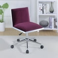 thumbnail image 2 of Furniture of America Delta Contemporary Upholstered Office Chair, Purple, 2 of 3